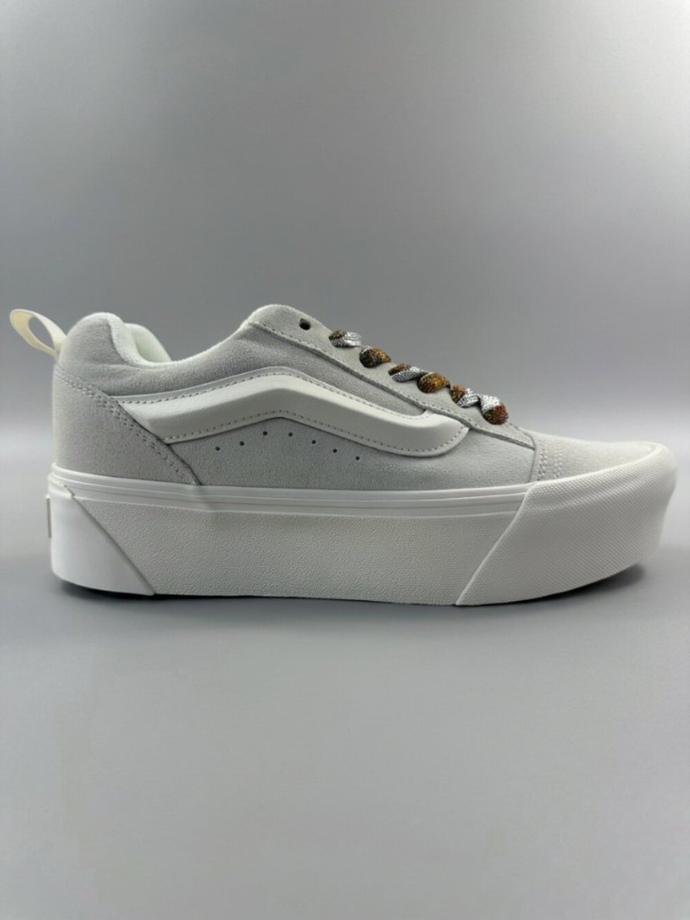 Vans Knu Stack Women Size 7.5 Off White Chunky Platform Skate Shoes Sneakers